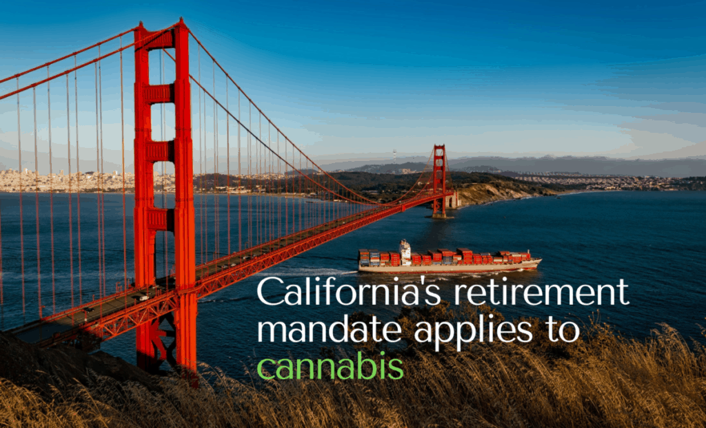 CalSavers cannabis 401k